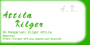 attila kilger business card